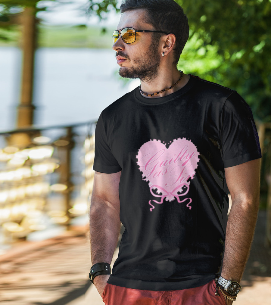 Guilty As Sin Pink Heart T-Shirt