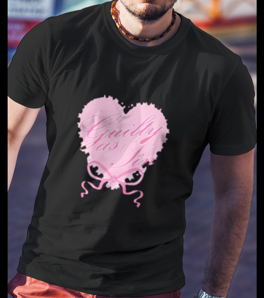 Guilty As Sin Pink Heart T-Shirt