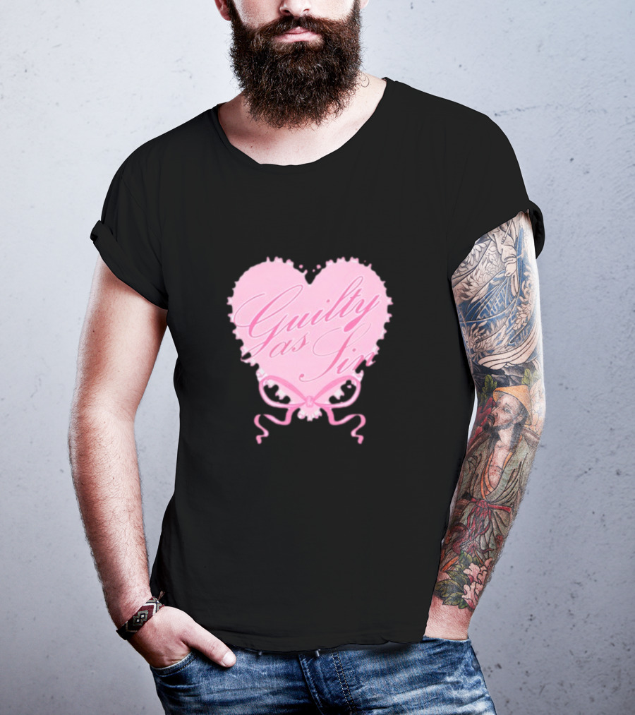 Guilty As Sin Pink Heart T-Shirt