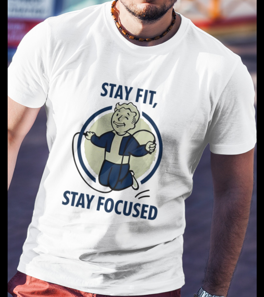 Stay Fit Stay Focused Jump Rope Vault Boy T-Shirt