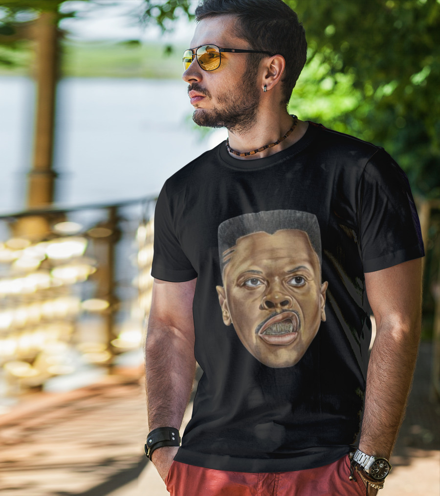 Adam Ottavino Rocking Patrick Ewing Iconic Face T-Shirt