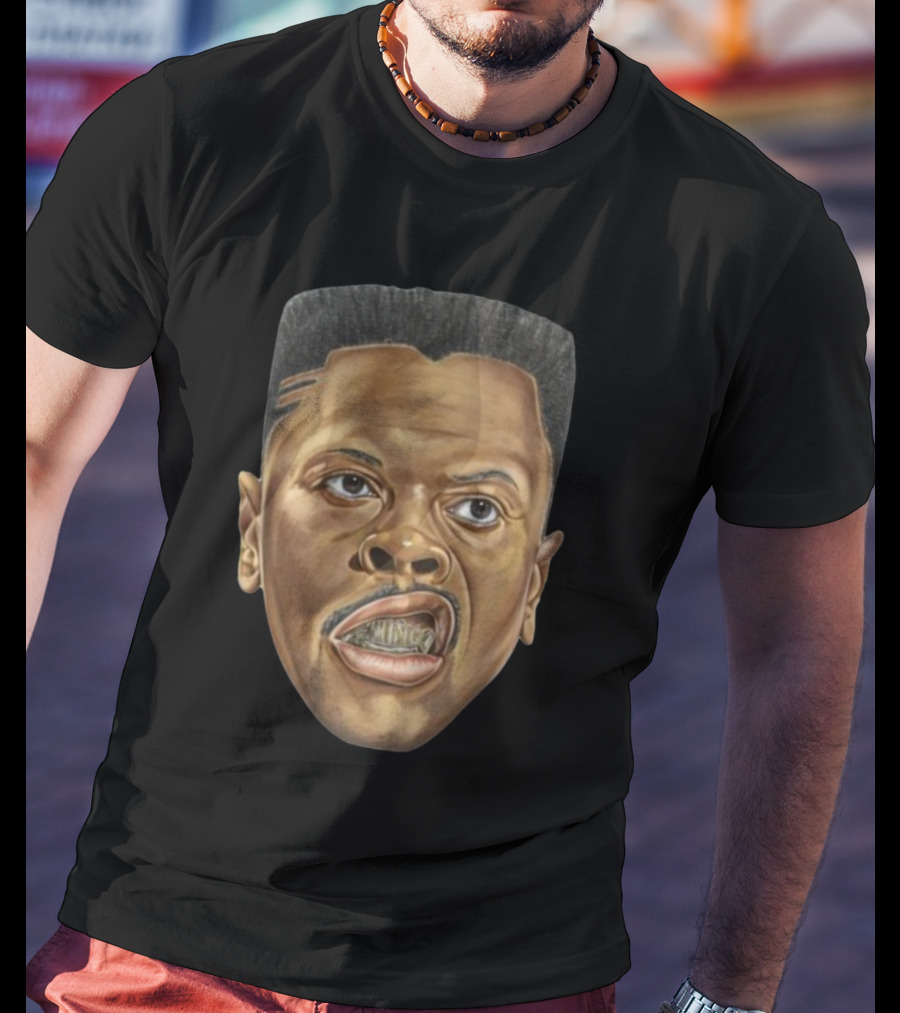 Adam Ottavino Rocking Patrick Ewing Iconic Face T-Shirt