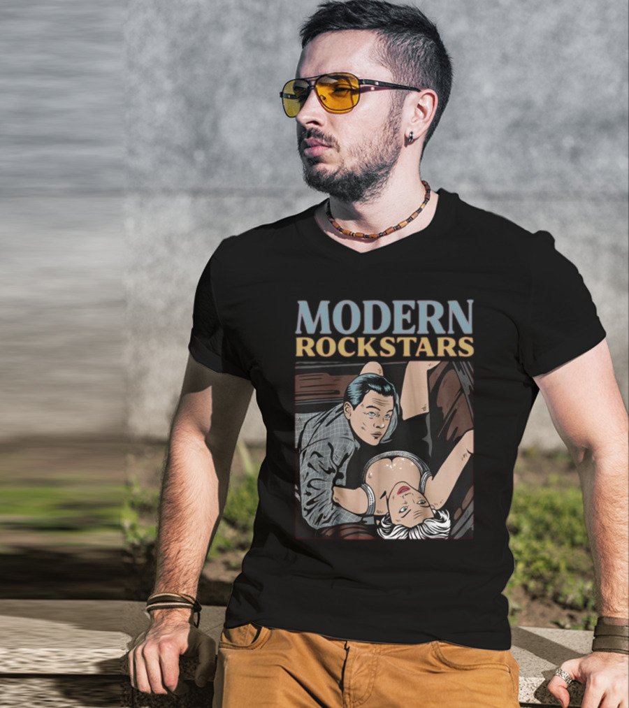 Modern Rockstars Wall Street Scandal Pop Art Aesthetic T-Shirt