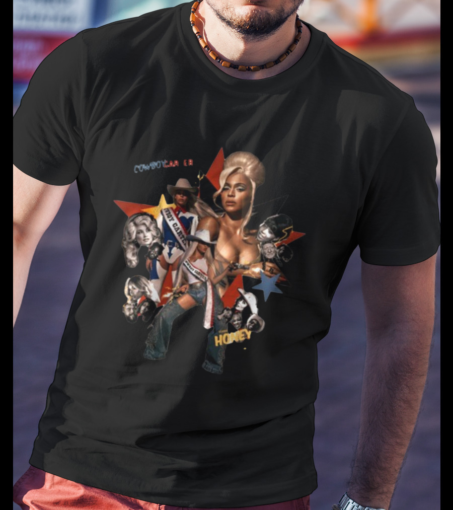 Aiden Prince Cowboy Carter Beyonce Honey Act II T-Shirt