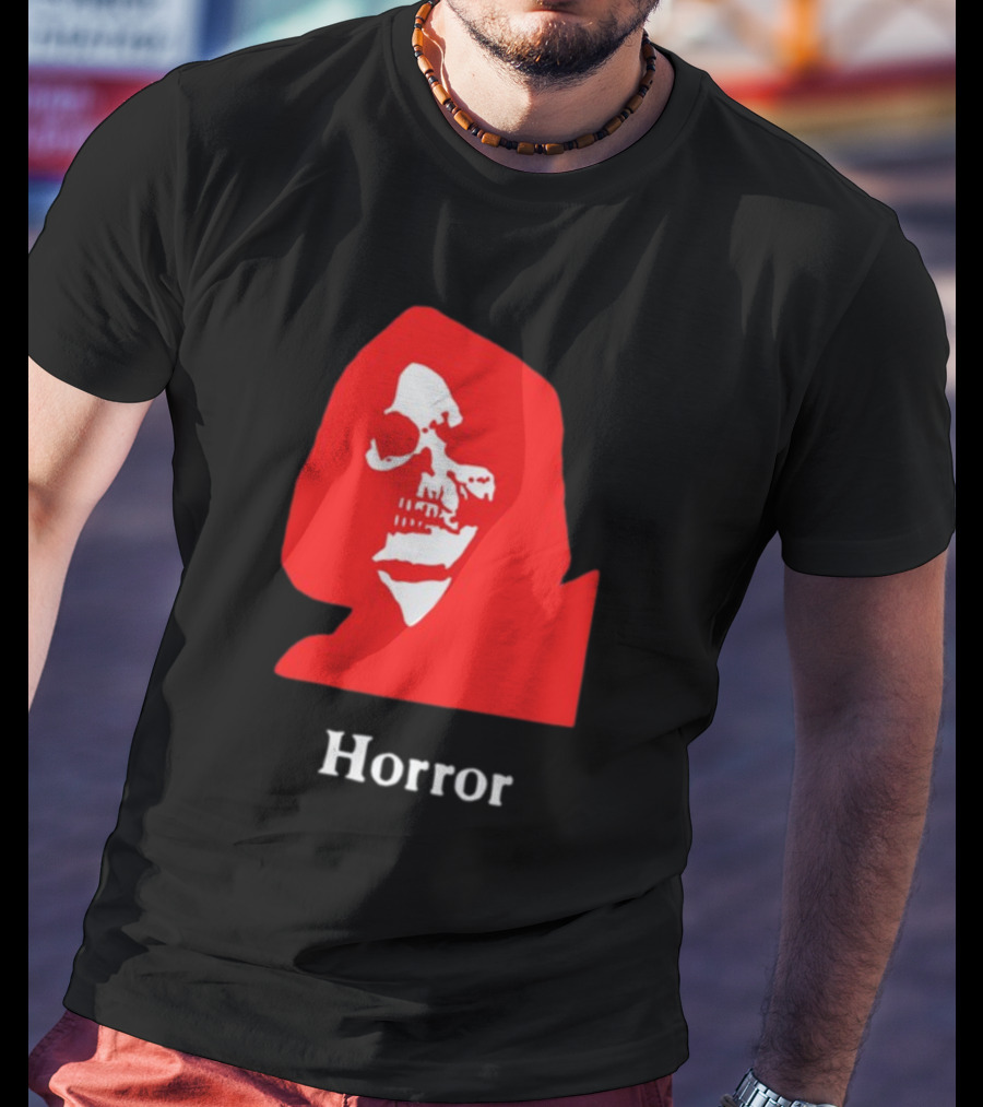 Lunchmeat Vhs Horror Reaper Marshall Julius Skull In Red Hood T-Shirt