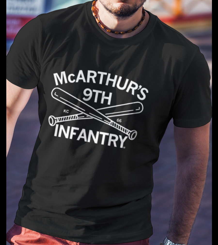McArthur's 9th Infantry KC 66 Crossed Baseball Bats T-Shirt