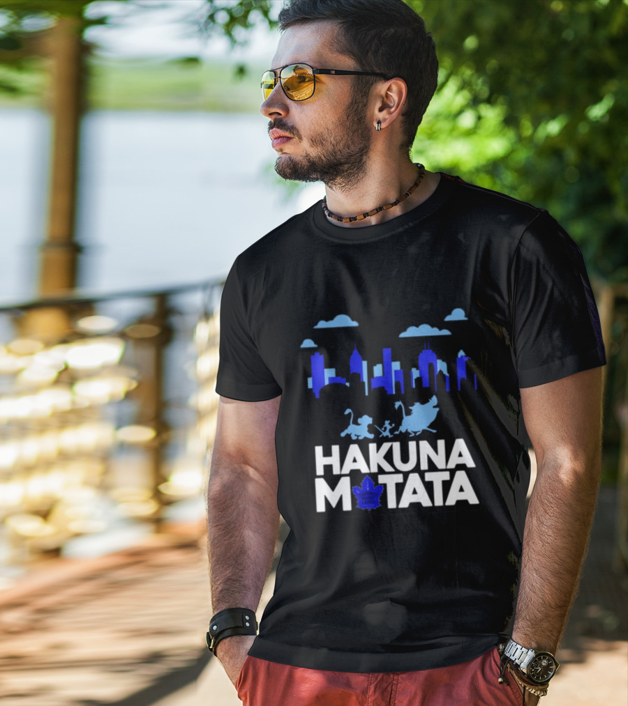 Hakuna Matata Toronto Skyline With Characters Toronto Maple Leafs T-Shirt