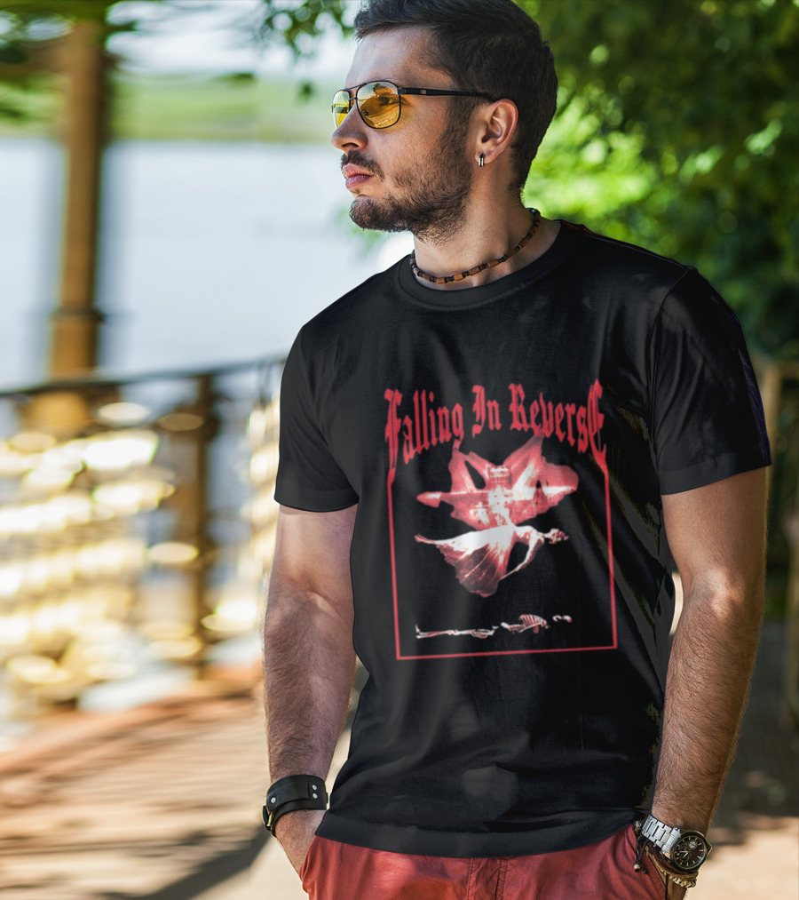 Falling In Reverse Floating Skeleton And Angel T-Shirt
