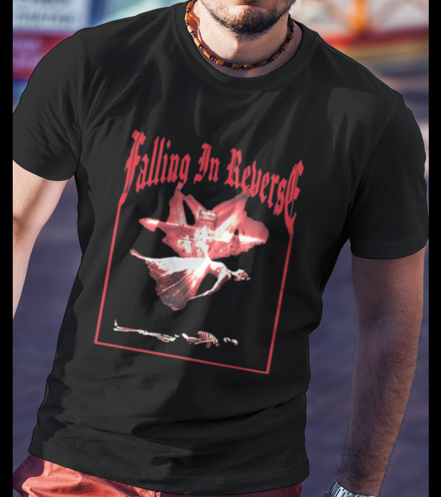 Falling In Reverse Floating Skeleton And Angel T-Shirt