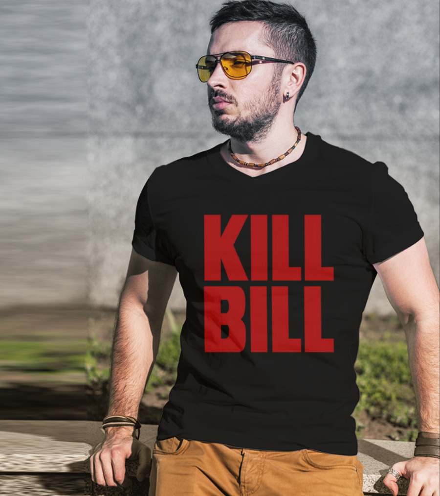 Hunter Schafer Kill Bill Red Block Letters T-Shirt
