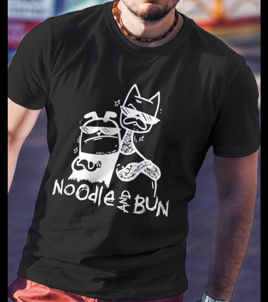 Noodleandbun Noodle And Bun The Duo Cats With Sunglasses T-Shirt