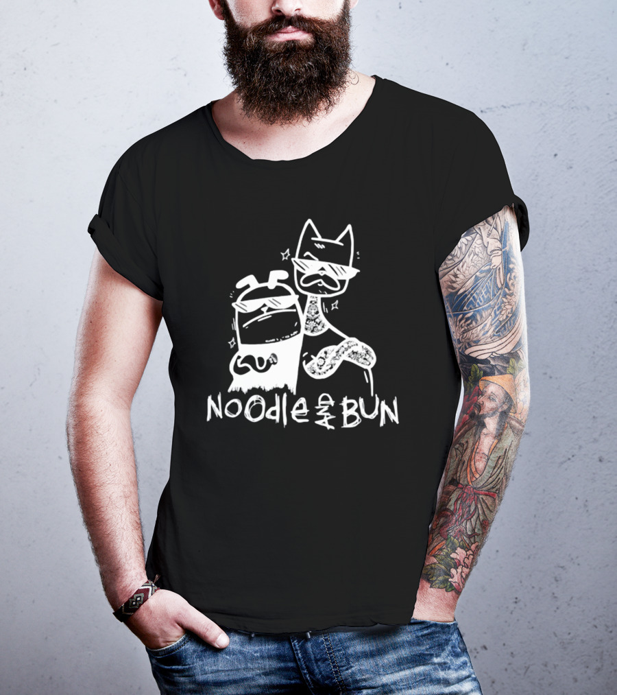 Noodleandbun Noodle And Bun The Duo Cats With Sunglasses T-Shirt