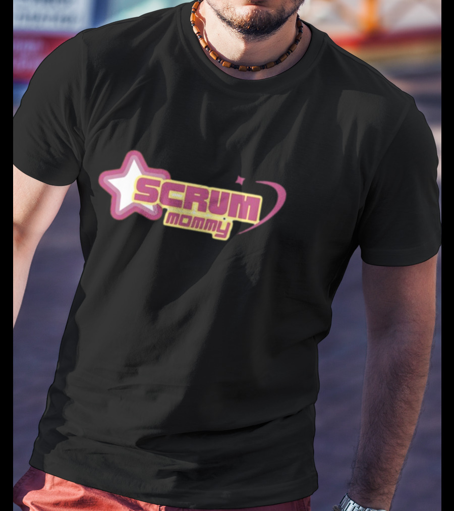 SCRUM Mommy Star Logo Pink And Yellow T-Shirt