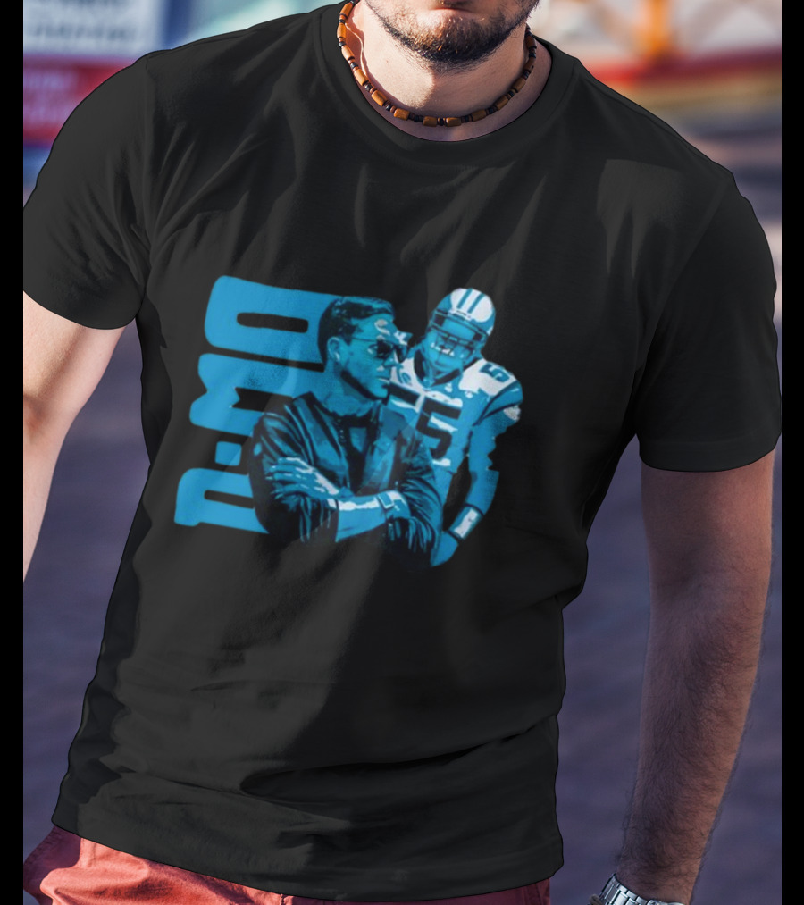 D-Mo Dan Morgan 55 Carolina Panthers Dave Canales Football Duo T-Shirt