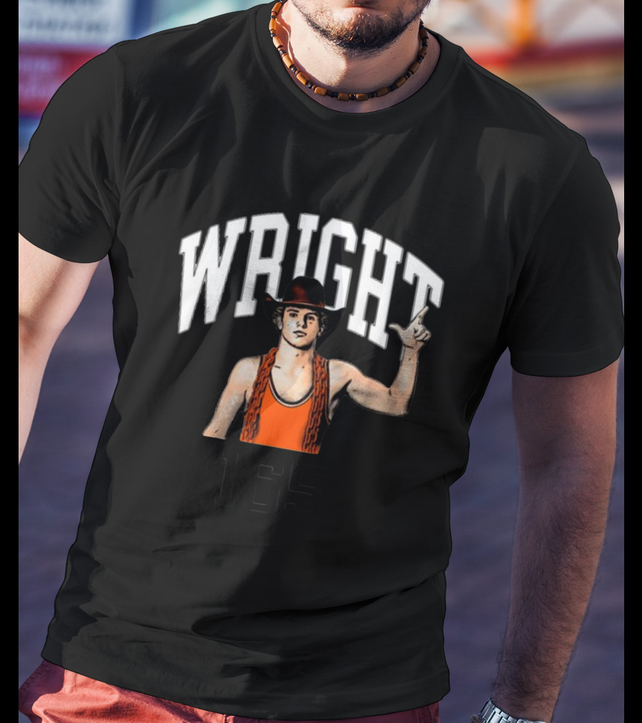Wright 165 Wrestling Cowboy With Chain T-Shirt