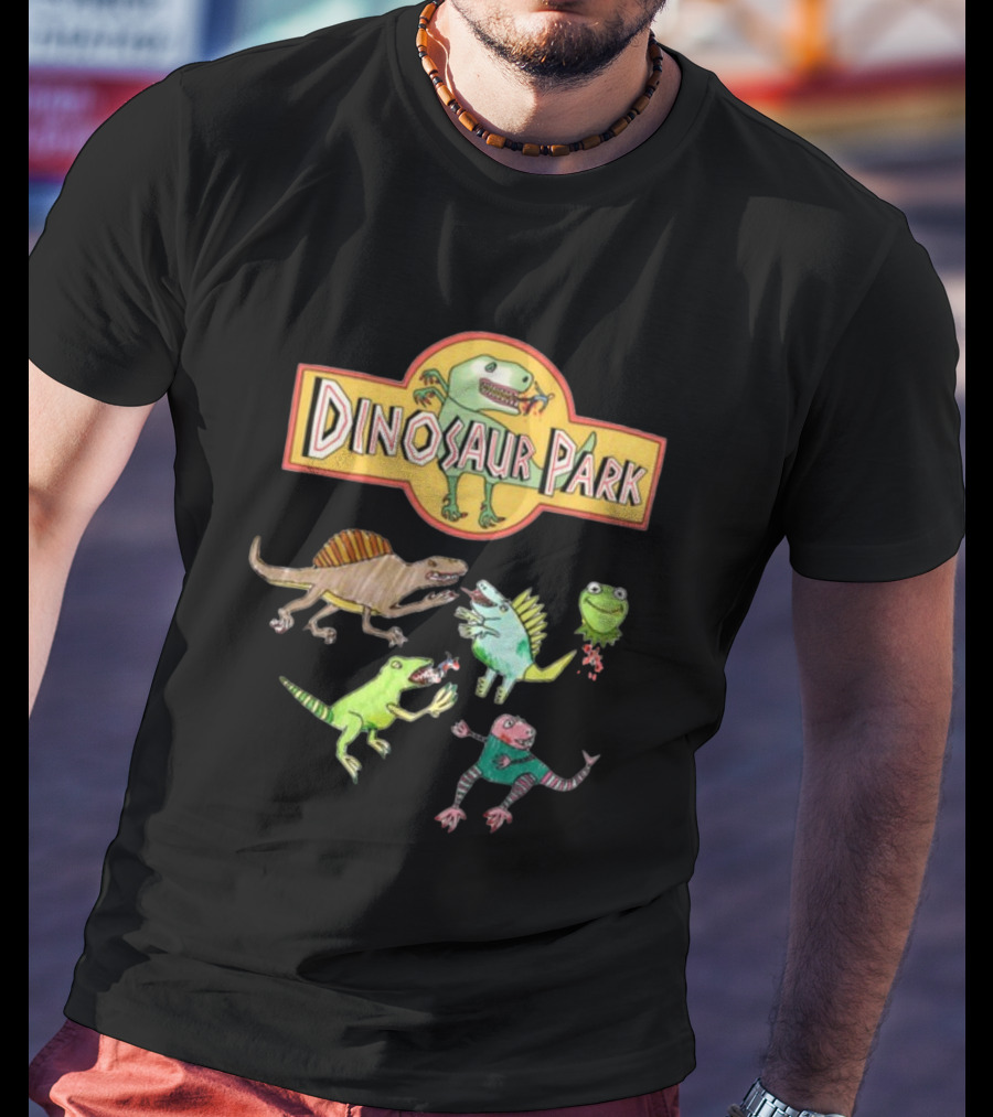 Webworm Dinosaur Park Cartoon Dinosaurs Fun T-Shirt