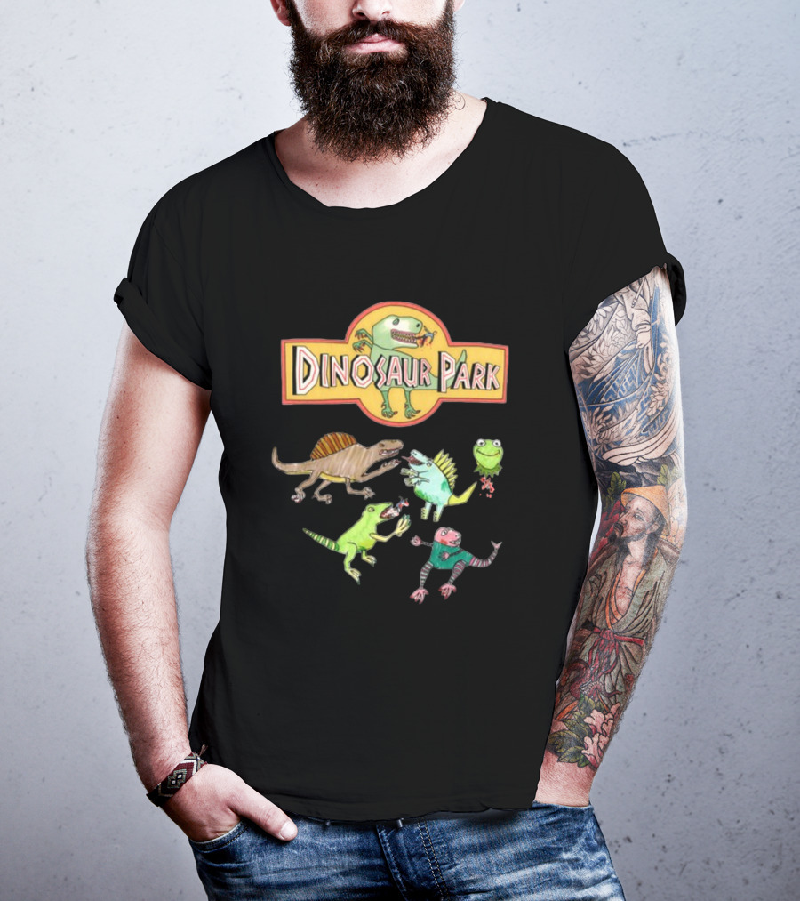 Webworm Dinosaur Park Cartoon Dinosaurs Fun T-Shirt