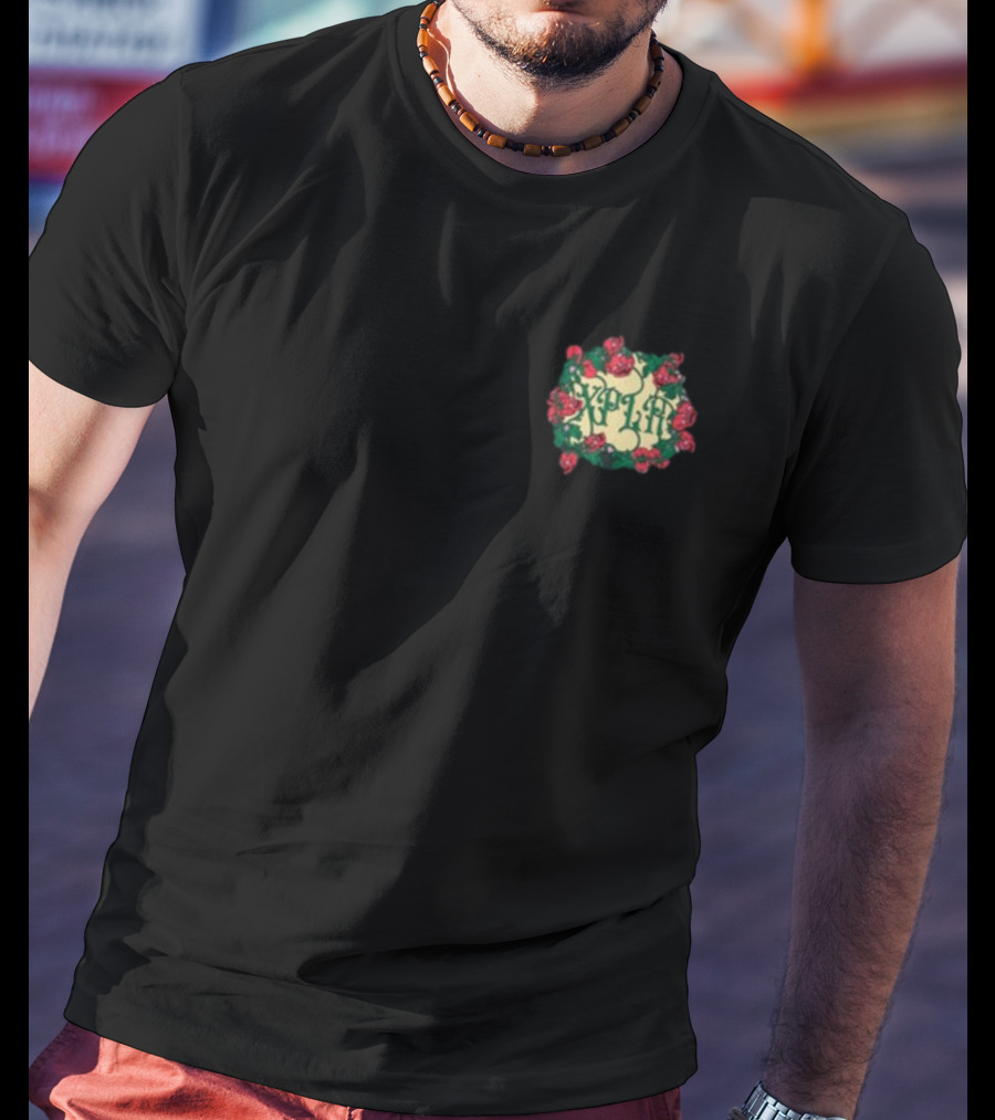 XPLR Floral Skull Wreath Roses T-Shirt