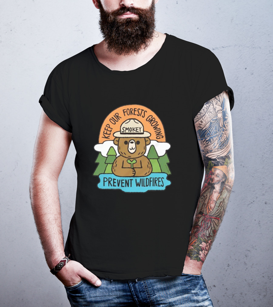 Smokey Bear Keep Our Forests Growing Prevent Wildfires T-Shirt
