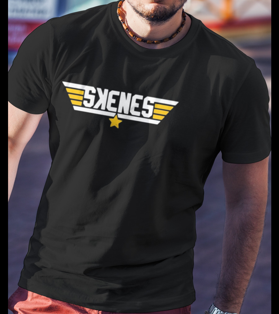 Pgh Skenes Top Gun Winged Logo Star T-Shirt