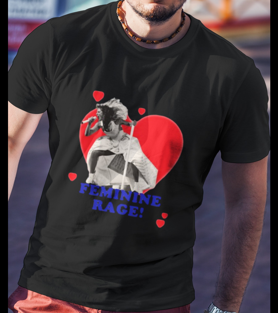 Taylor Swift Feminine Rage Sussy Swiftie Heart Stage Performance T-Shirt