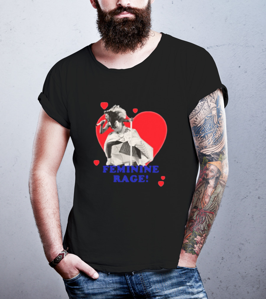 Taylor Swift Feminine Rage Sussy Swiftie Heart Stage Performance T-Shirt