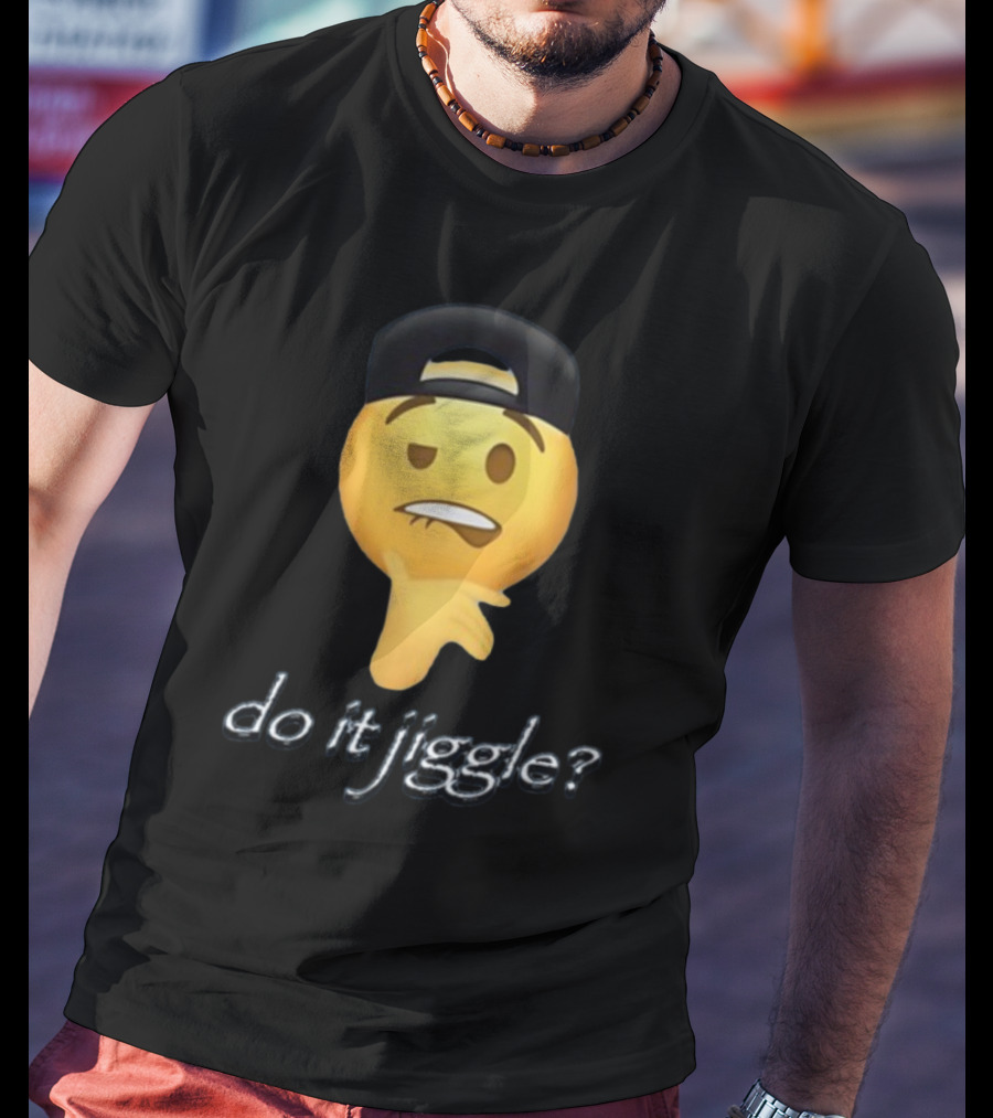 Do It Jiggle Emoji With Backwards Baseball Cap T-Shirt