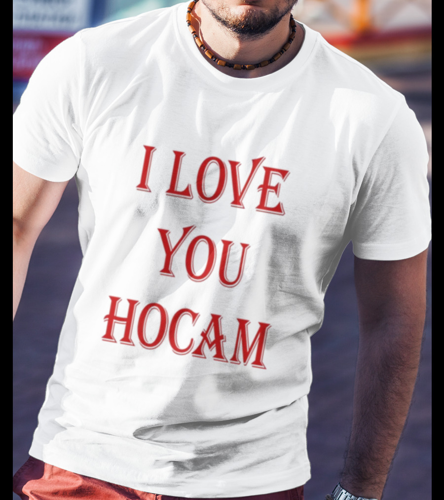 I Love You Hocam Vintage Horror Inspired Font T-Shirt
