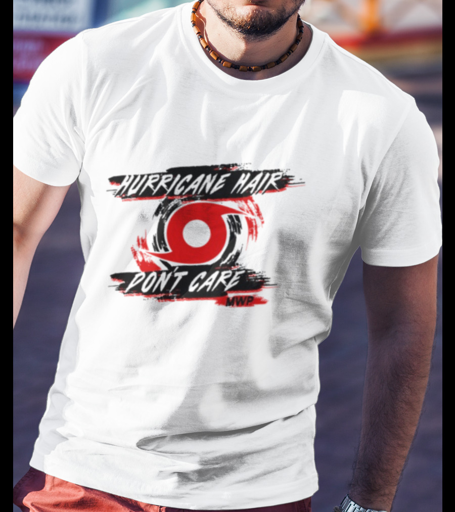 Mike's Weather Page Hurricane Hair Don't Care MWP Red Cyclone T-Shirt