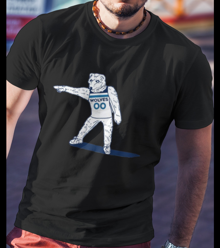 Wolves 00 Basketball Mascot Posing T-Shirt