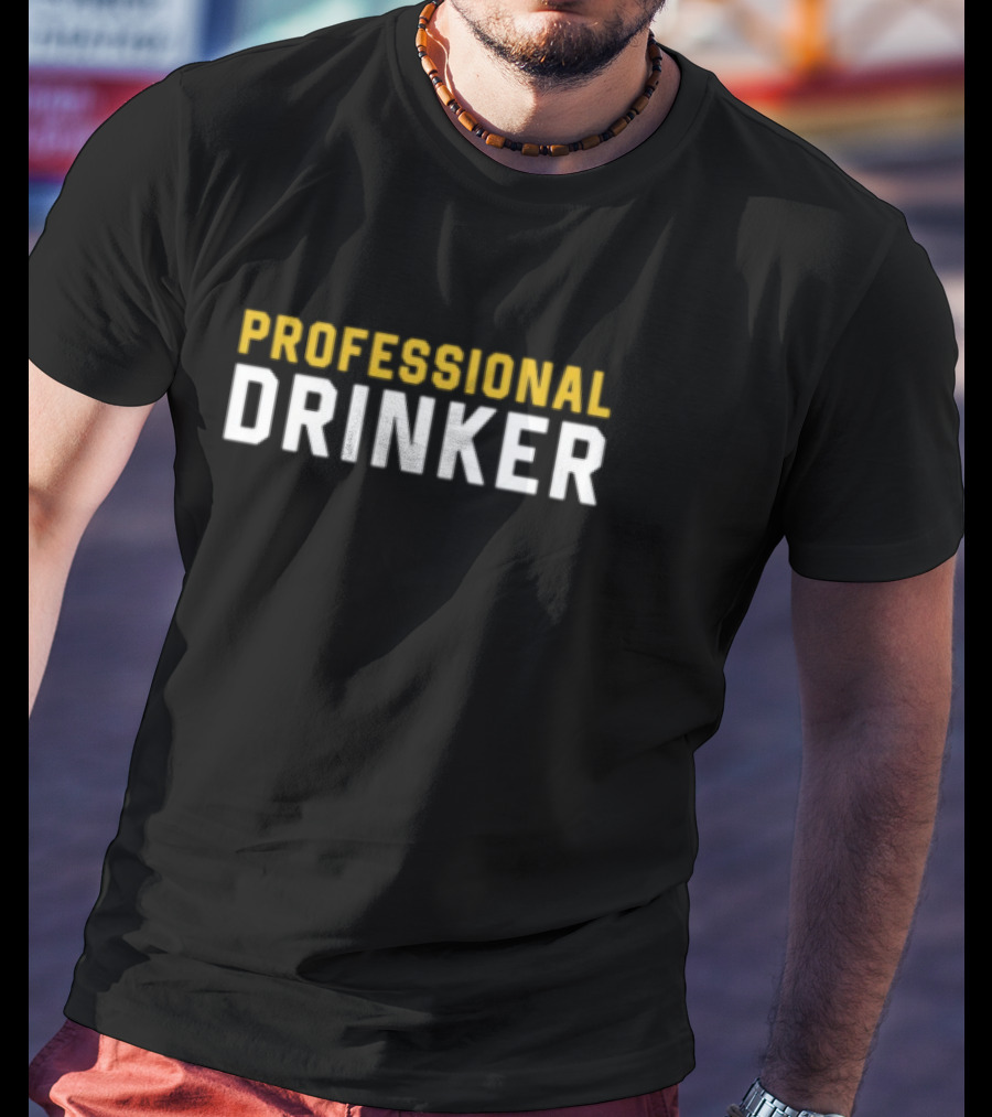 Shithead Steve Professional Drinker Black White T-Shirt