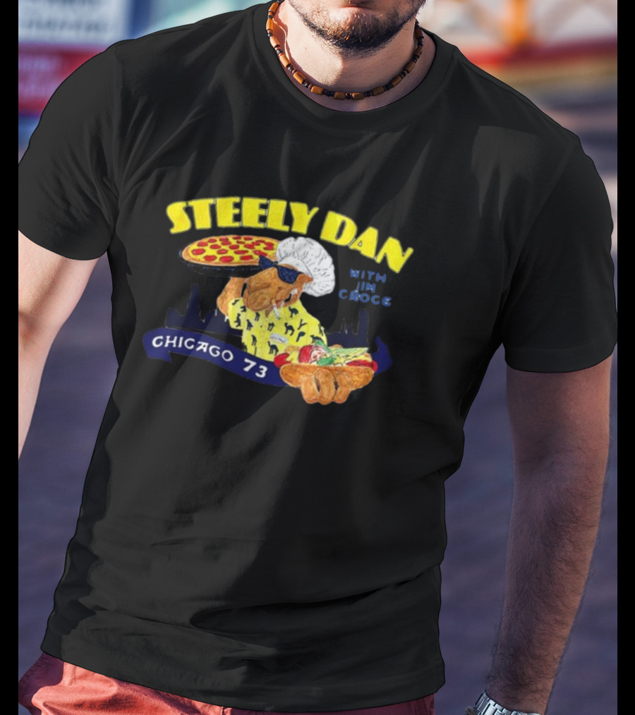 Steely Dan With Jim Croce Pizza Chef Chicago 73 T-Shirt