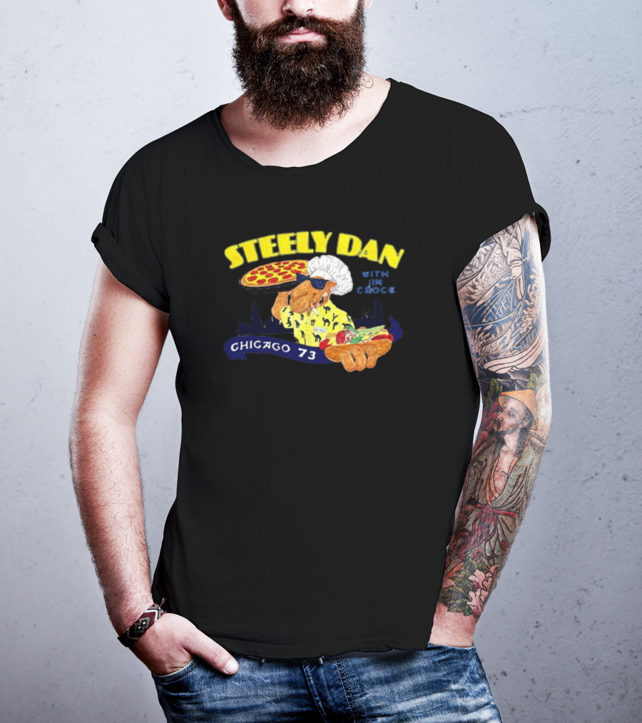Steely Dan With Jim Croce Pizza Chef Chicago 73 T-Shirt