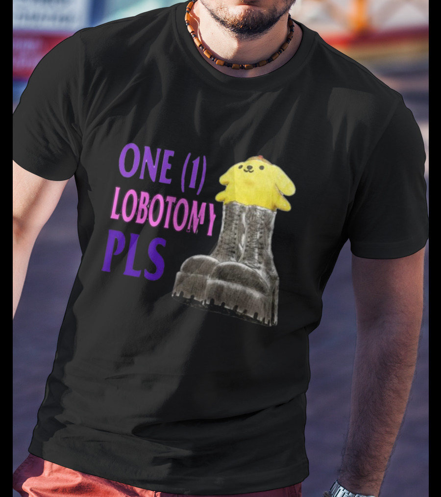 Jmcgg Pompompurin One 1 Lobotomy Pls Cute Character In Platform Boots T-Shirt