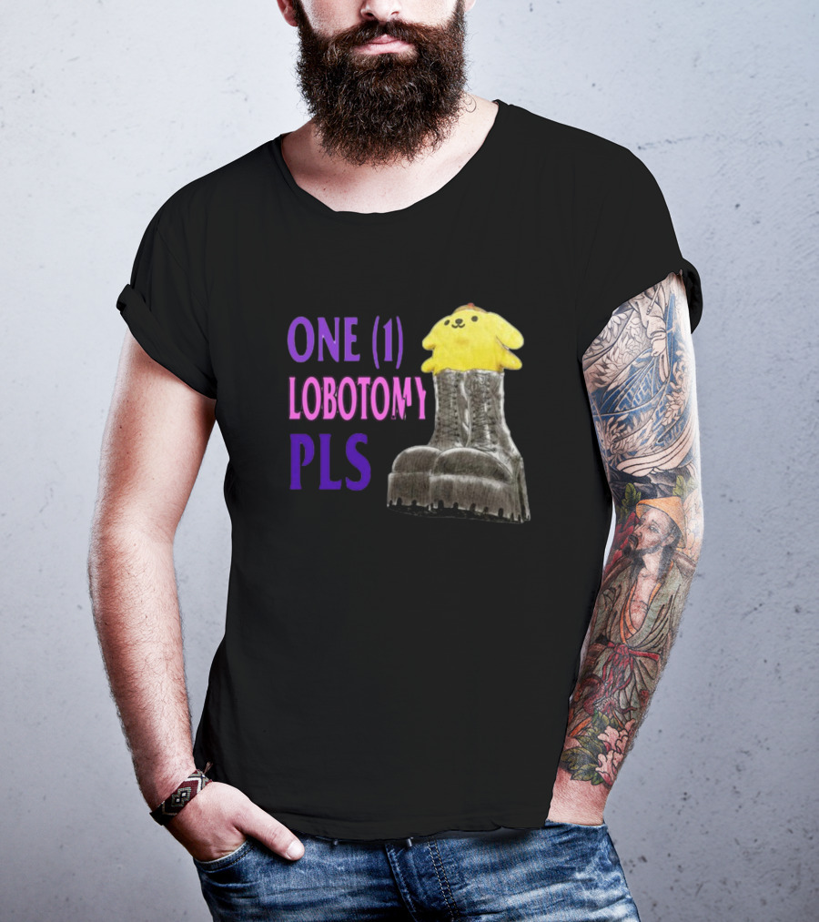 Jmcgg Pompompurin One 1 Lobotomy Pls Cute Character In Platform Boots T-Shirt