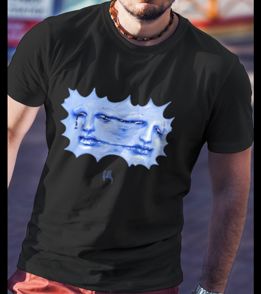 Felly Sun Liquid Blue Faces T-Shirt