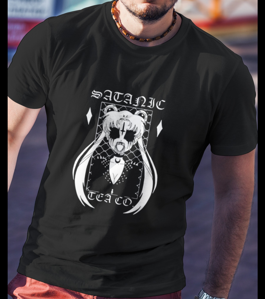 Satanic Tea Co Black Metal Sailor Moon T-Shirt