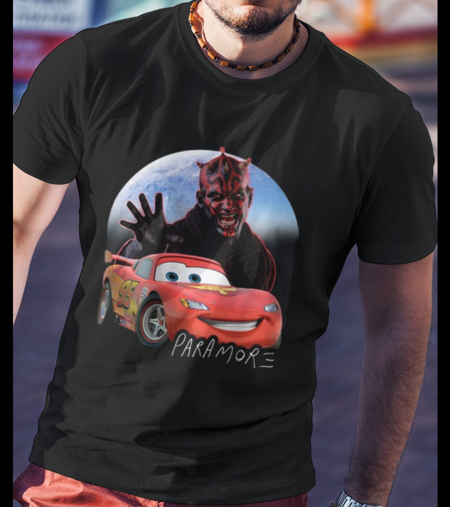 Paramore Let Your Heart Win Lightning McQueen Darth Maul Crossover T-Shirt