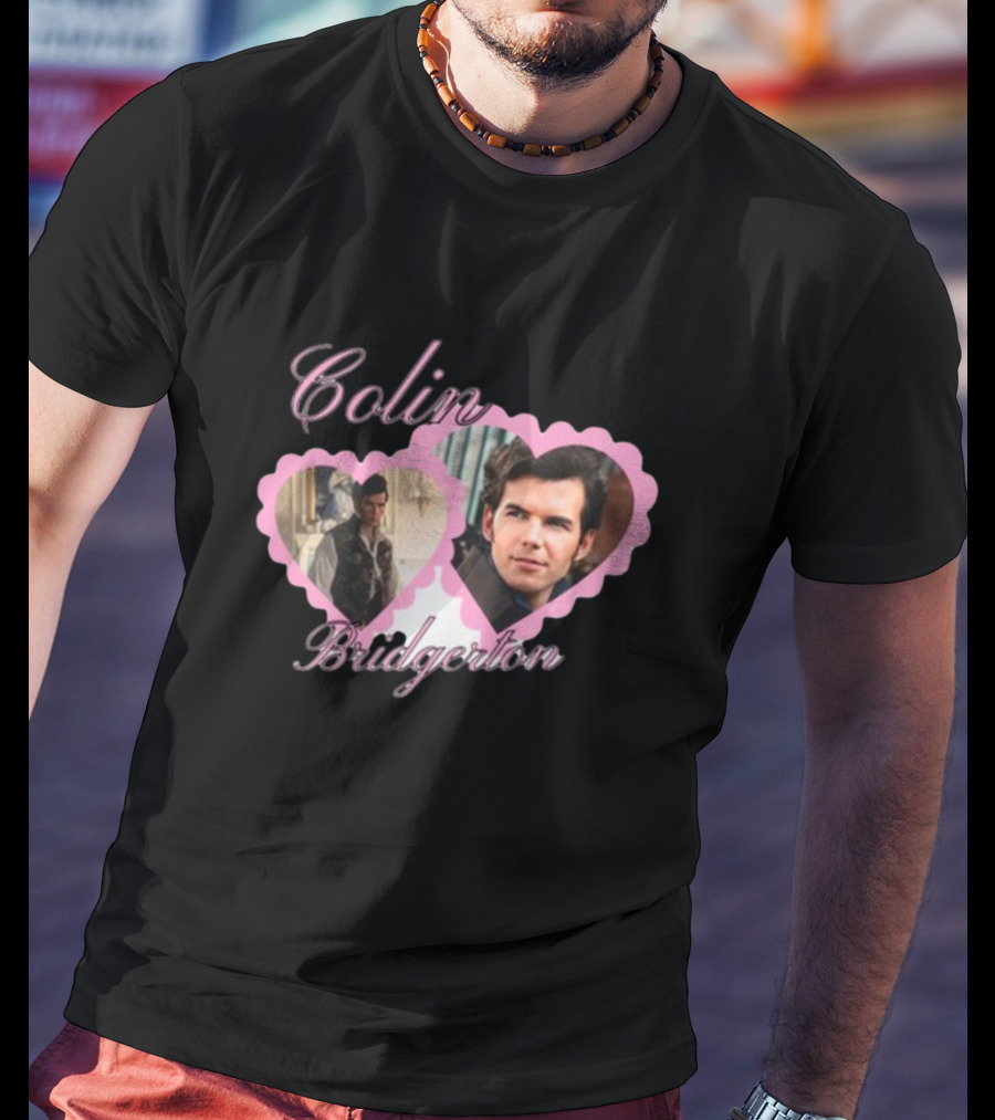 Colin Bridgerton Romantic Heart Portraits T-Shirt
