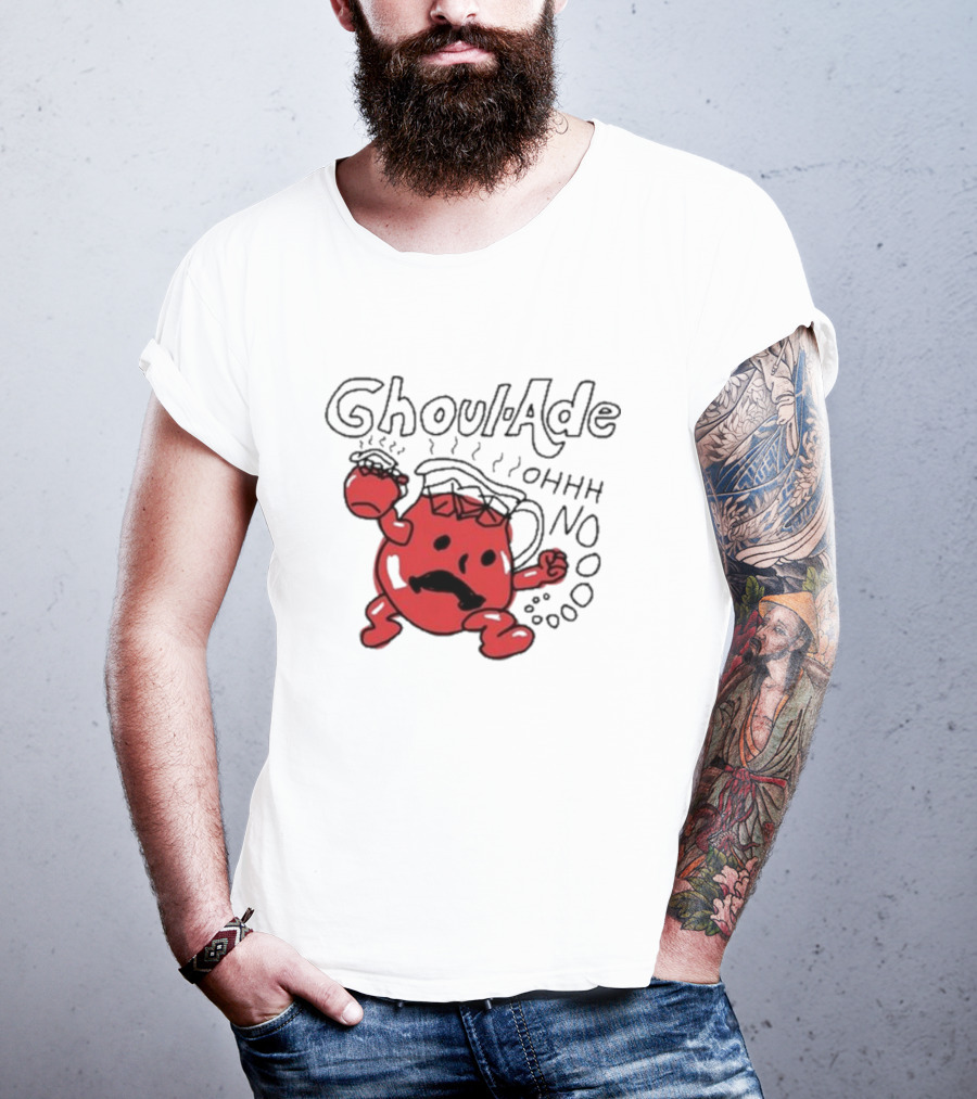 Ghoul-Ade Ohhh No Monster Juice Pitcher Panic Retro Scream T-Shirt
