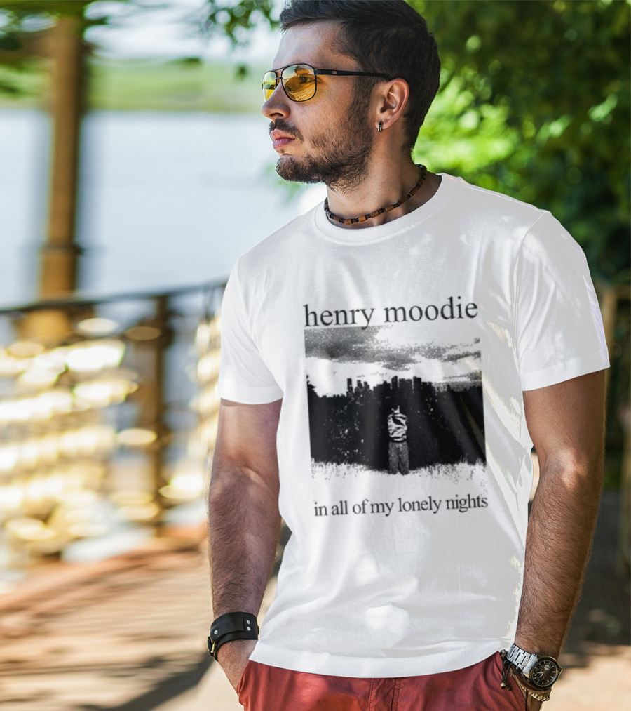 Henry Moodie In All Of My Lonely Nights Dark Skyline Scene T-Shirt