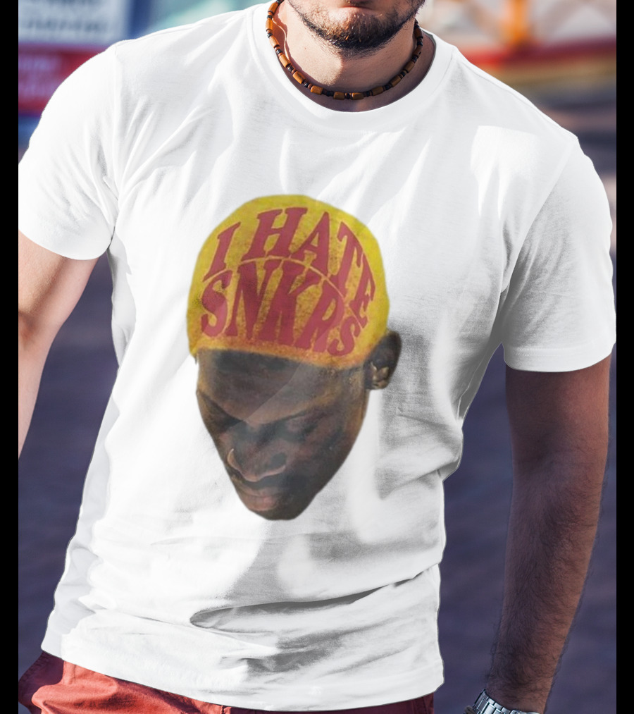 I Hate Snkrs Retro Style Bold Text On Yellow Hat T-Shirt