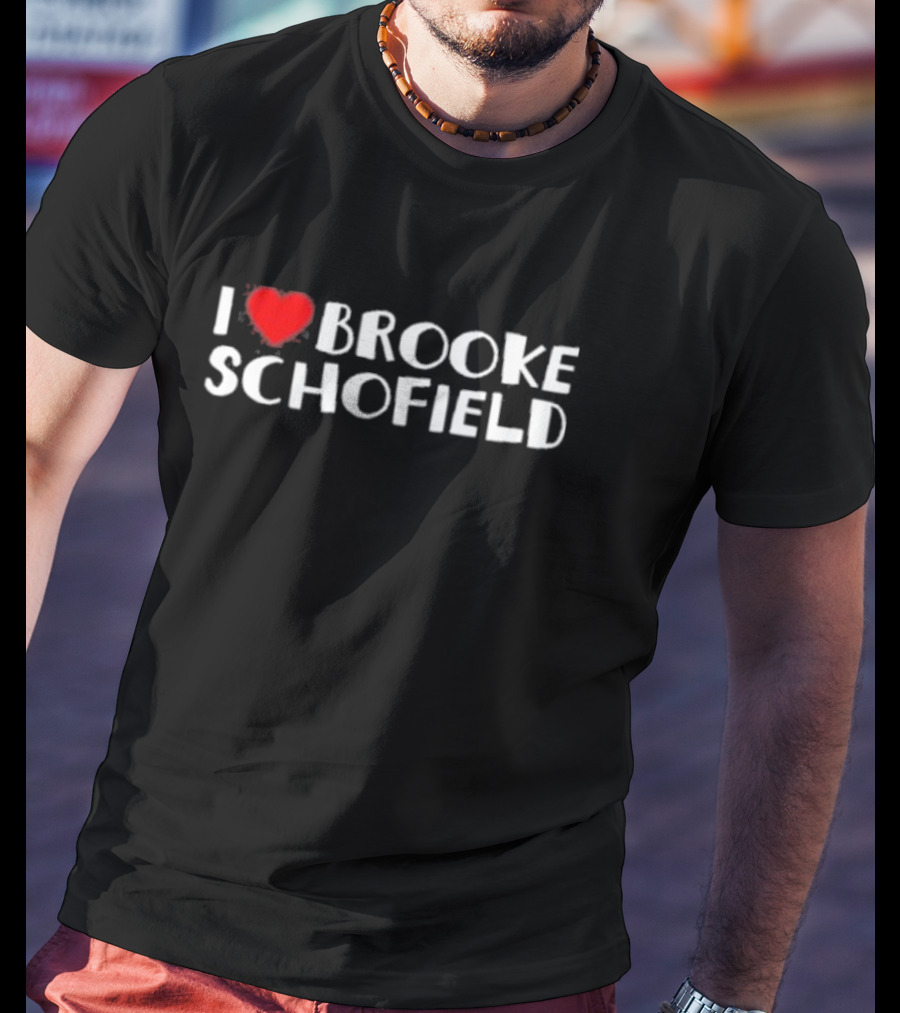 I Heart Brooke Schofield Bold Text T-Shirt