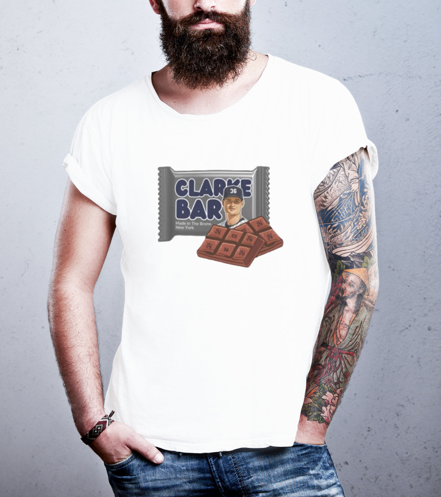 Clarke Bar Made In The Bronx New York Chocolate Baseball 36 Yankees CS T-Shirt