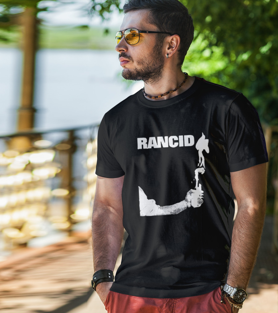 Rancid Band Logo Molotov Cocktail T-Shirt
