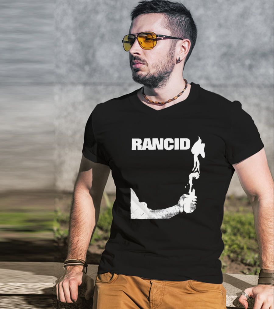 Rancid Band Logo Molotov Cocktail T-Shirt