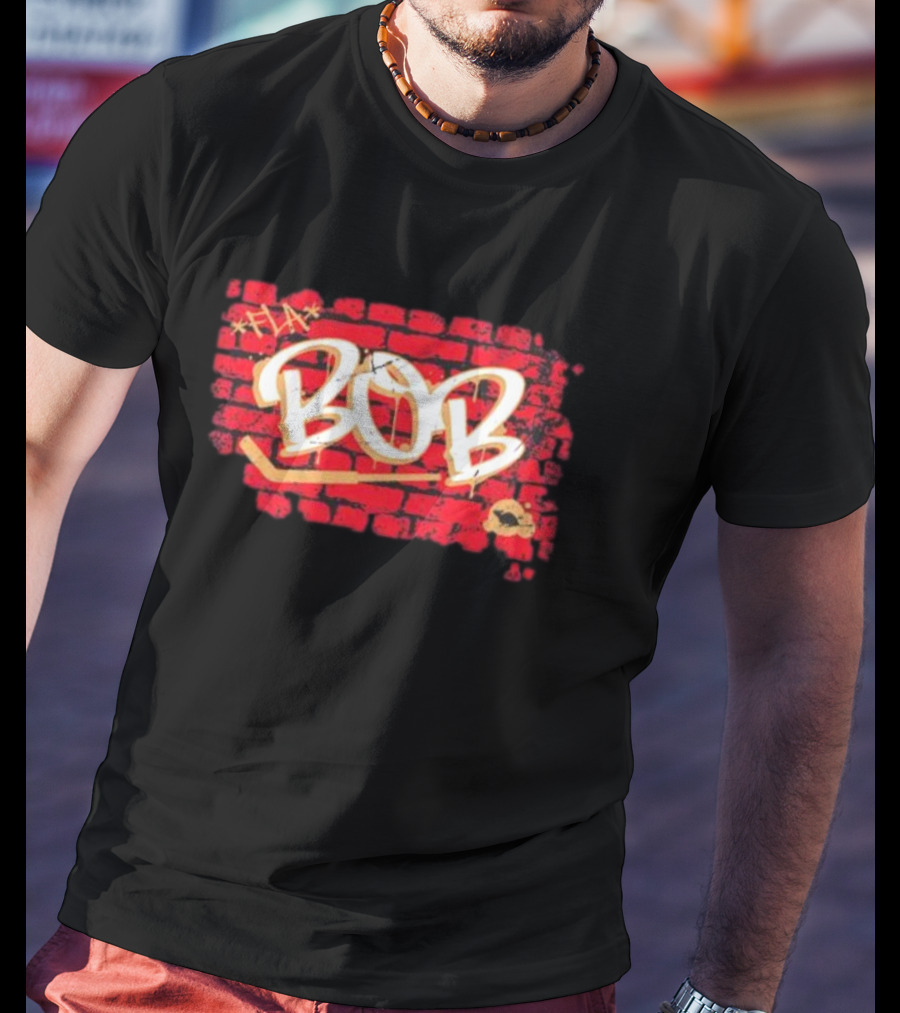 Sergei Bobrovsky Bob Brick Wall Hockey Stick Mask T-Shirt