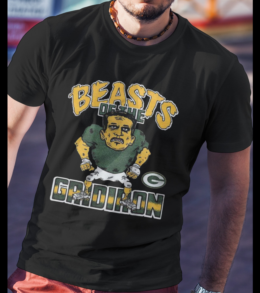 Green Bay Packers Beasts Of The Gridiron Football Player T-Shirt