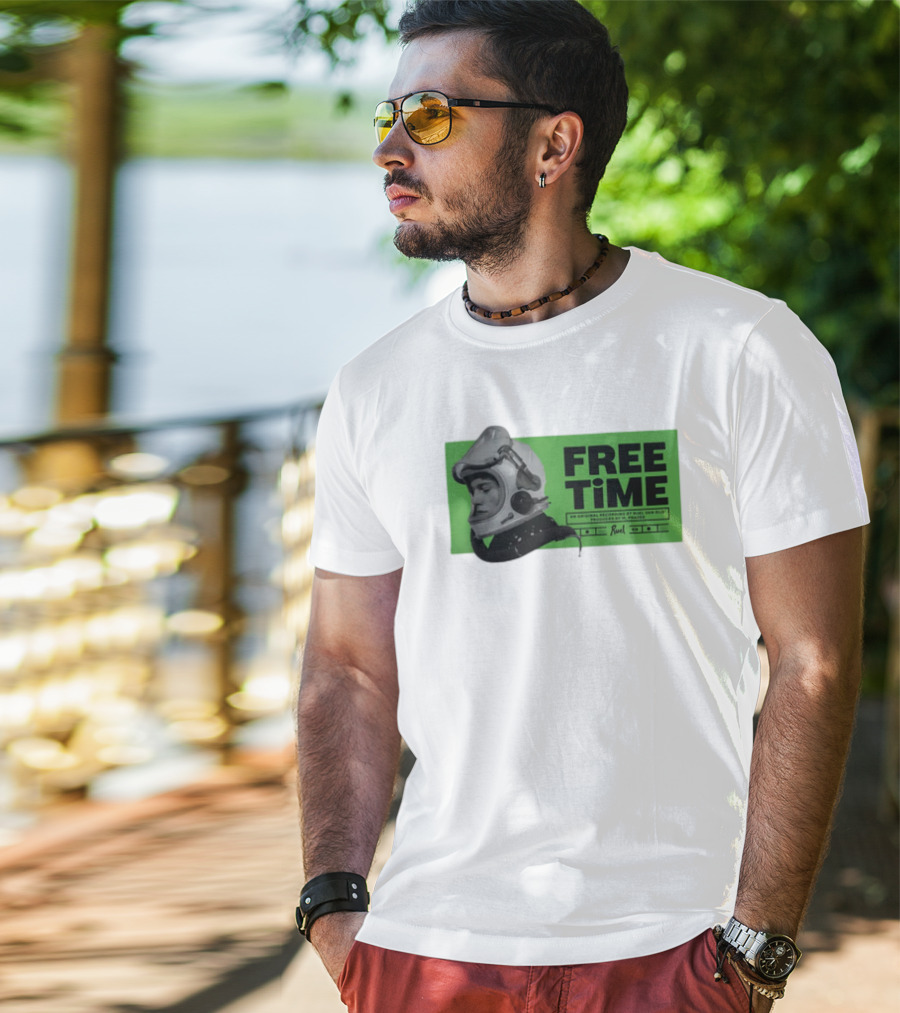 FREE TIME Official Recordings Ruel Merchandise Astronaut Helmet T-Shirt