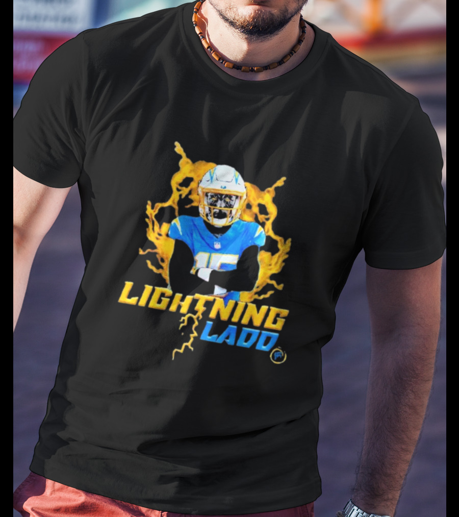 Lightning Ladd Bold Blue Football Power Charge T-Shirt
